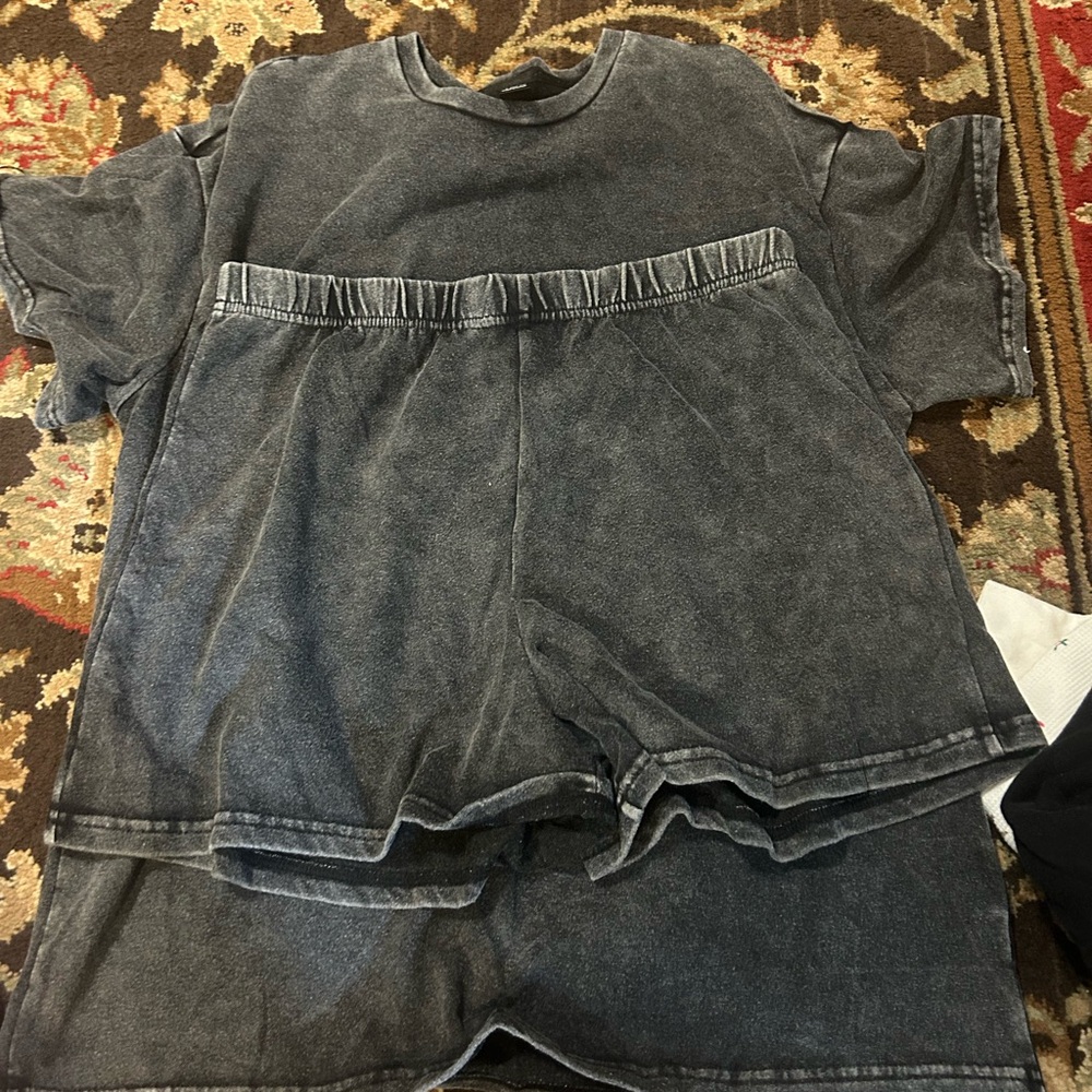 SHEIN Charcoal Gray Casual Set